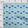 oneOone Cotton Flex Blue Fabric Bear With Docklands Dress Material Fabric Print Fabric By The Yard 40 Inch