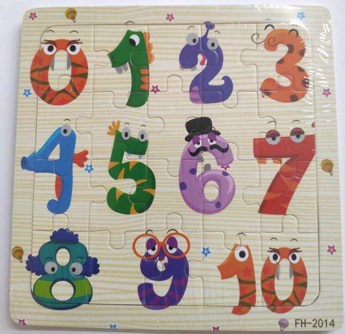 20-Piece Wooden Kids' Puzzle Board - Cartoon Animals