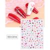 Nail Art Sticker Lovely Cute PET Valentine Heart Shaped Nail Art Tips Decoration for Couple
