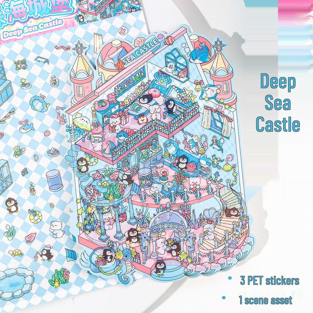 3D Stereoscopic Miniature Scene Stickers - DIY Dollhouse & Toy Collection for Children