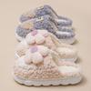 Cotton slippers winter 2025 new thick-bottomed indoor home plush warm bag head half slippers