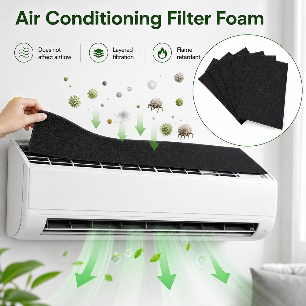 10pcs Breathable Vertical Air Conditioner Filter Universal Air Purification Filter Pad  Home