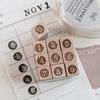 Journal GO 10pcs/set Creative Retro Number Stamp Set for Scrapbooking Vintage Journaling Supplies Cute Wooden Stamps