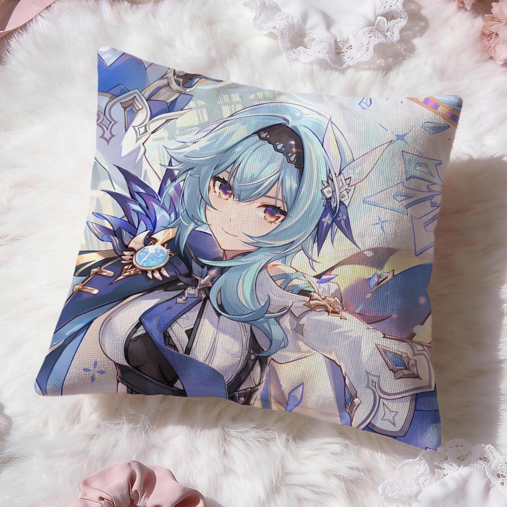 Eula genshin impact Cushion Cover Premium Comfort Reversible Pillow Cove -Two in One Design for Any Room & Car Interior