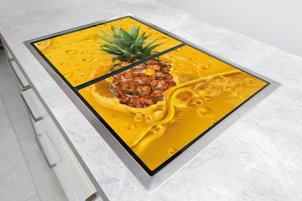 SZKLANA PŁYTA OCHRONNA DESKA 75x52 ANANAS