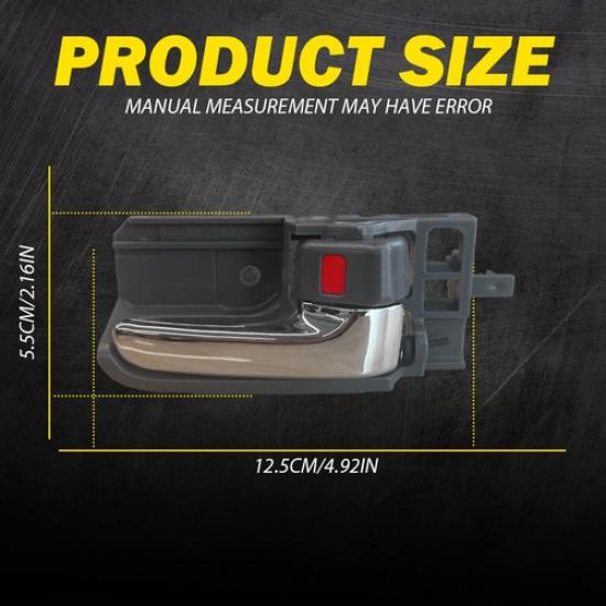 Fit Toyota 2003-2008 Corolla ide Interior Door Handle Right Left Gray Chrome