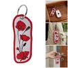 Lovely Embroidery Flower Key Holder Practical Decorative Item Wallet Keychain Pendant Charm For Travel And School