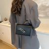 Women's bag fashion square simple pu niche design women's small square bag 24 new commuter literary shoulder messenger bag