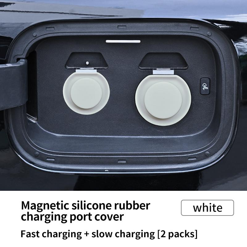 New Energy Vehicle Electric Car Fast Charging Slow Charging Port Protective Cover Pad Magnetic Silicone Waterproof Dustproof Sealing Plug Universal