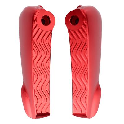 Pair Rear Foot Pegs Pedal Pad Motorcycle Folding Footrest Fit for Vespa GT GTS GTVRed