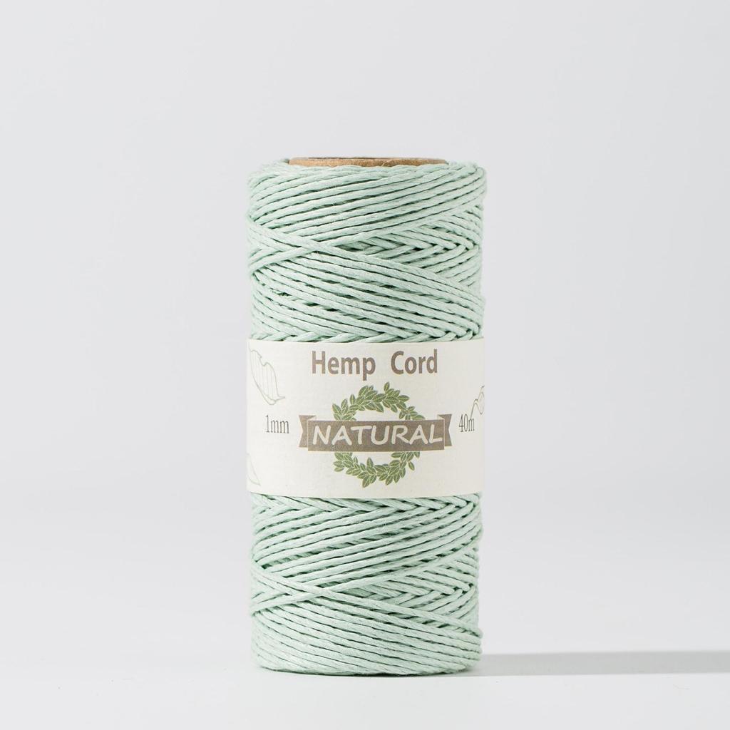 Sfoară de cânepă colorată de 1 mm, Sfoară decorativă pentru cadouri artizanale, Sfoară împletită pentru brățară colier, Accesorii pentru bijuterii 40 de metri rola