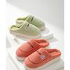 Women's Thick-soled Cotton Shoes for Indoor Home Use with Fleece and Anti-slip Couple Slippers
