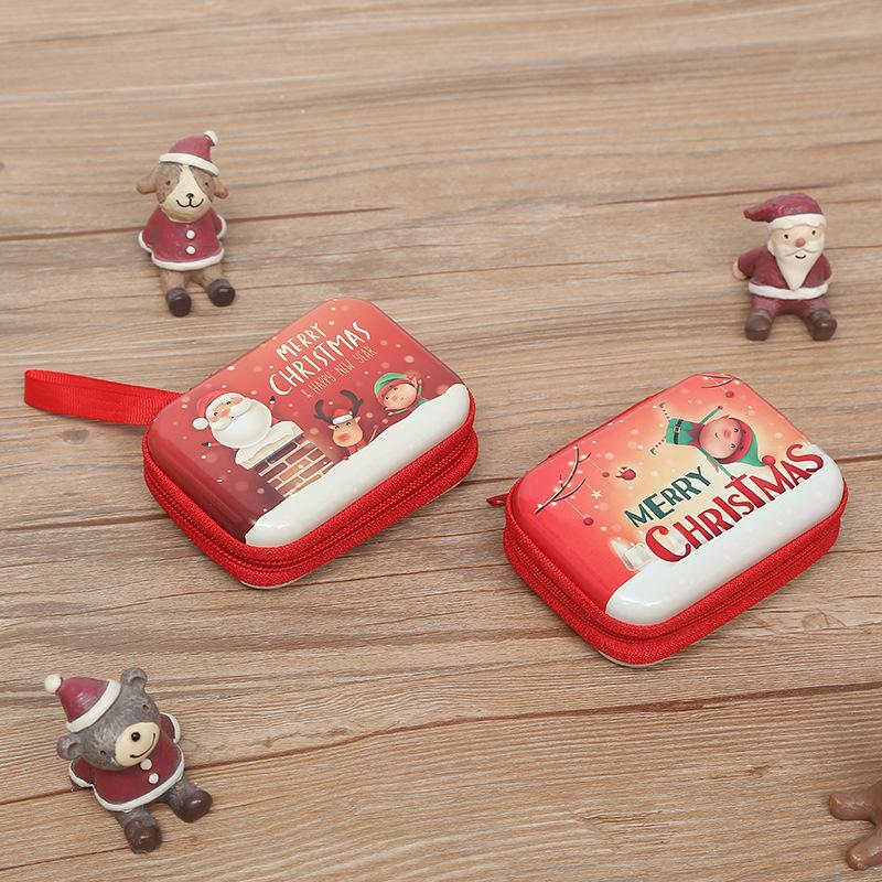Christmas Coin Purse Rectangle Santa Pattern Wallet Festive Gift Bag for  New Year Christmas Decorations
