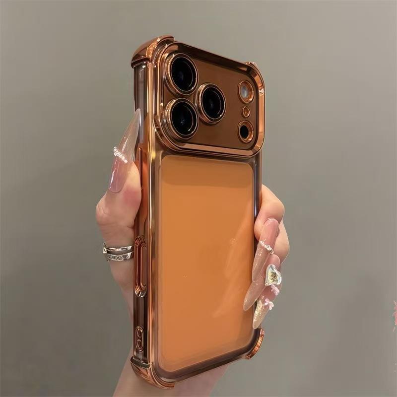 Electroplating anti-drop suitable for Apple 17promax mobile phone case iphone16/15/14pro advanced sense transparent case