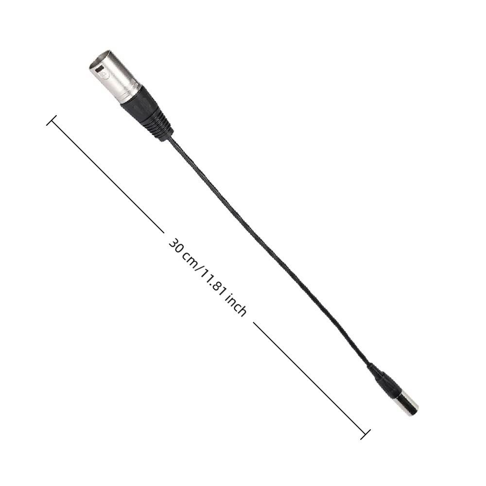 30cm/11.81in Mini XLR 3Pin Male to XLR Male Transfer Cable for Canon Audio Cable Video Recording