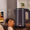 Aux Home Thermostatic Electric Kettle - Automatic Power-Off, Keep-Warm, Stainless Steel, Dormitory Size.