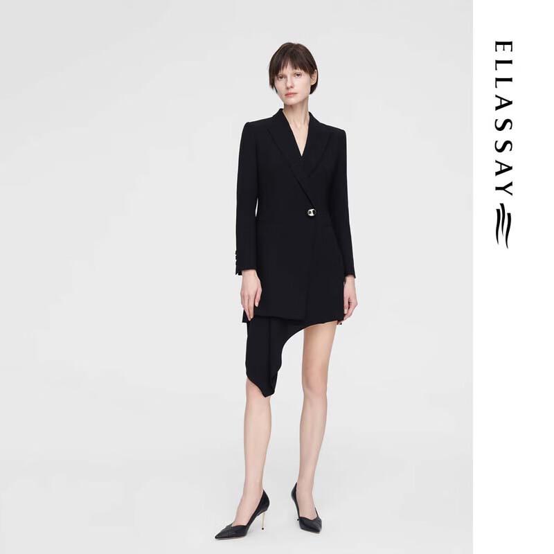 ELLASSAY Women's Irregular Hem Blazer Dress