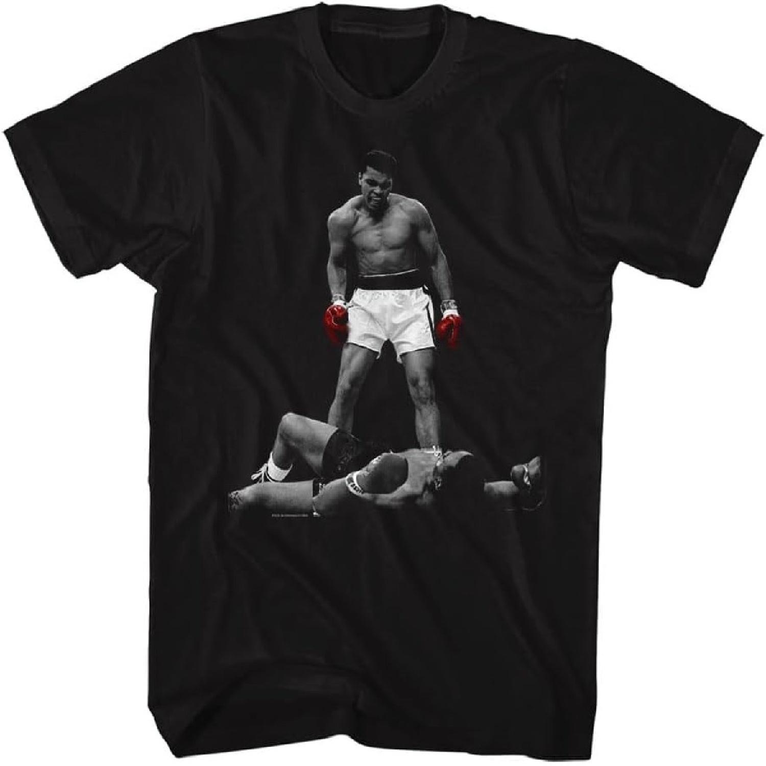 Muhammad Ali Heavyweight Champion 65 Front & Back Print Adult Black Short Sleeve T Shirt Graphic Tees XXXXXL разноцветный