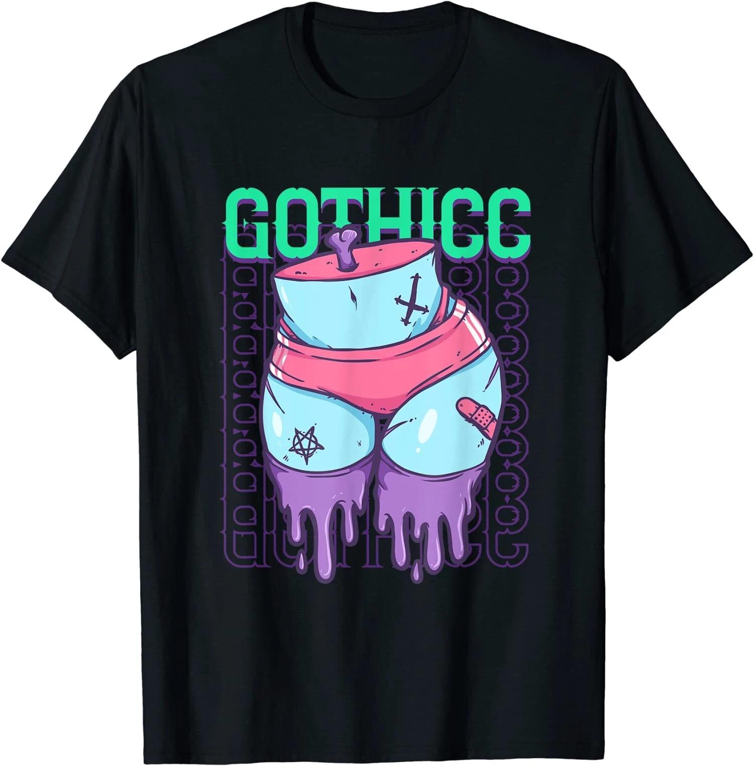 Gothicc Pastel Goth Creepy Thicc Booty Gothic Person Unisex T-Shirt M