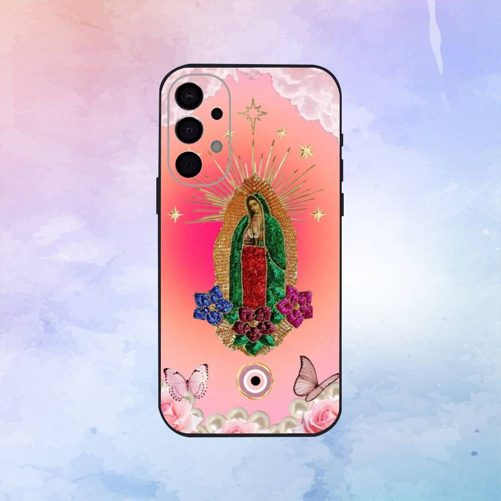 Guadalupe Art Virgin De Phone Case For Samsung S25,S24,S21,S22,S23,S30,Ultra,S20,Plus,Fe,Lite,Note,10,9,5G Black Cover