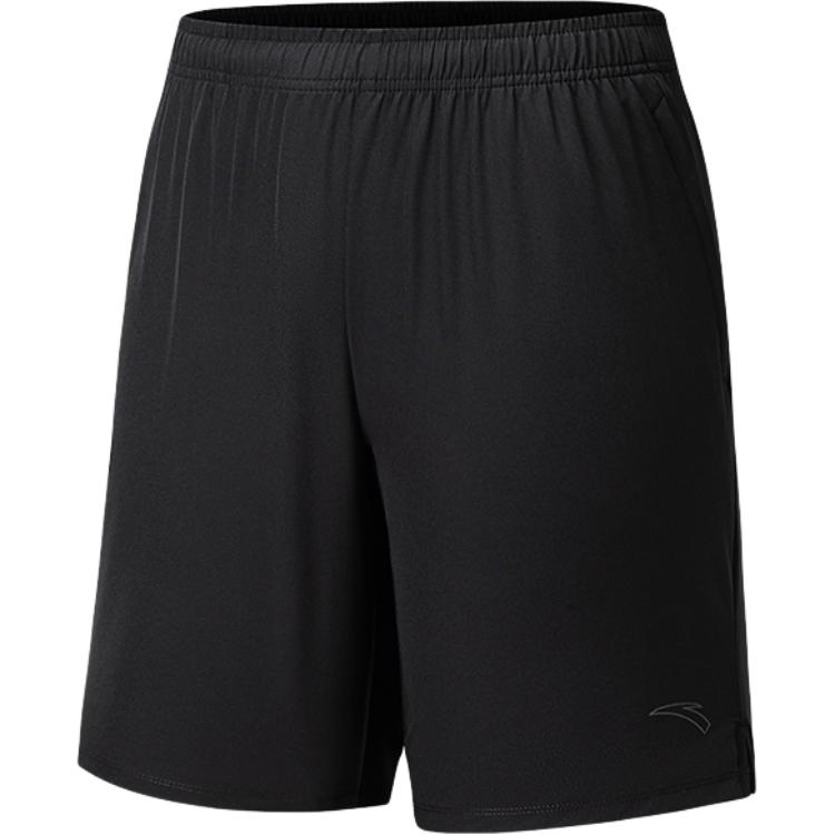 Anta Running Series Solid Color Mid Waist Breathable Versatile Straight Leg Sports Shorts Men Shorts 152535505-1