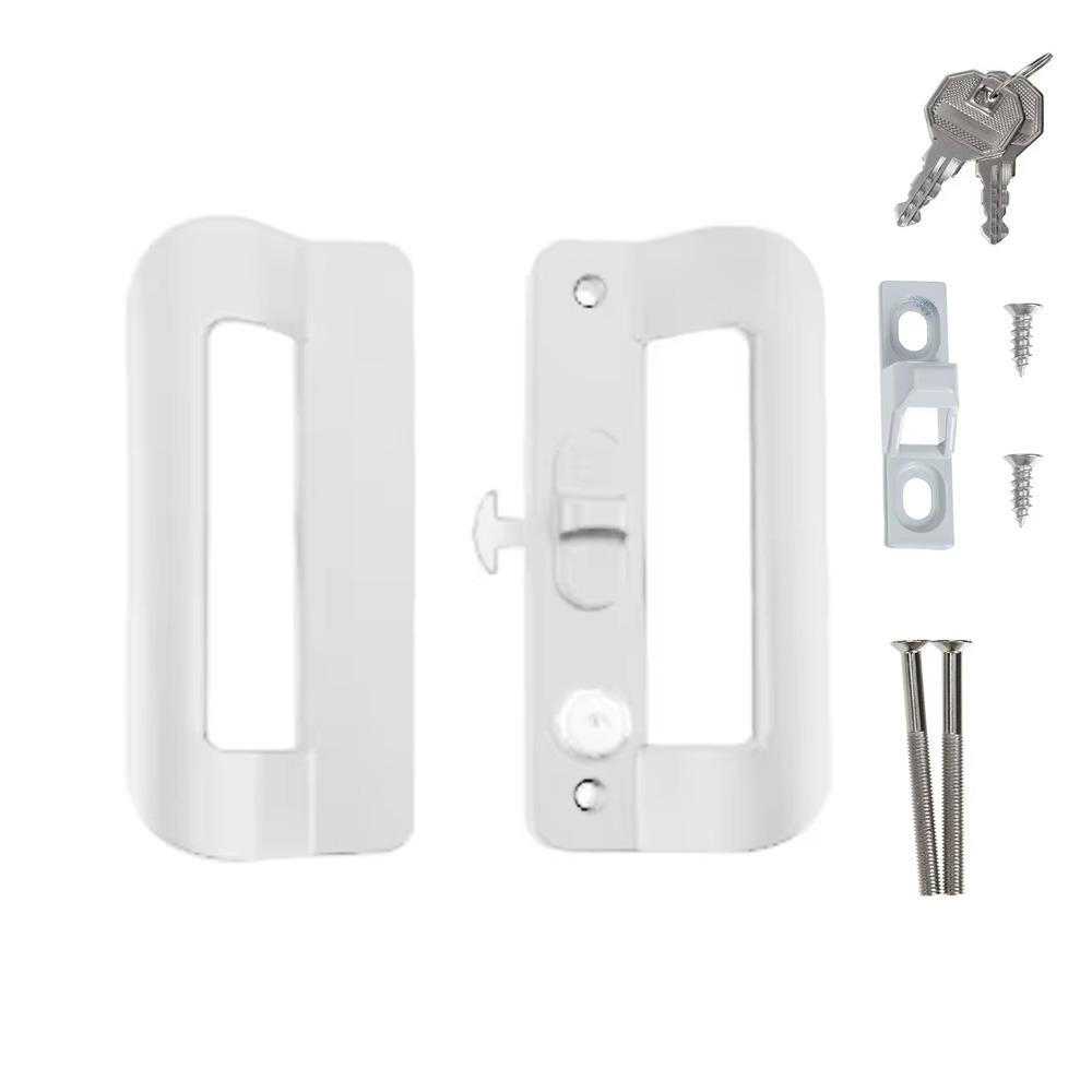 With Key Anti-theft Door Lock Set Aluminum Zinc Zinc Alloy Sliding Door Handle Replacement  Garage Sheds