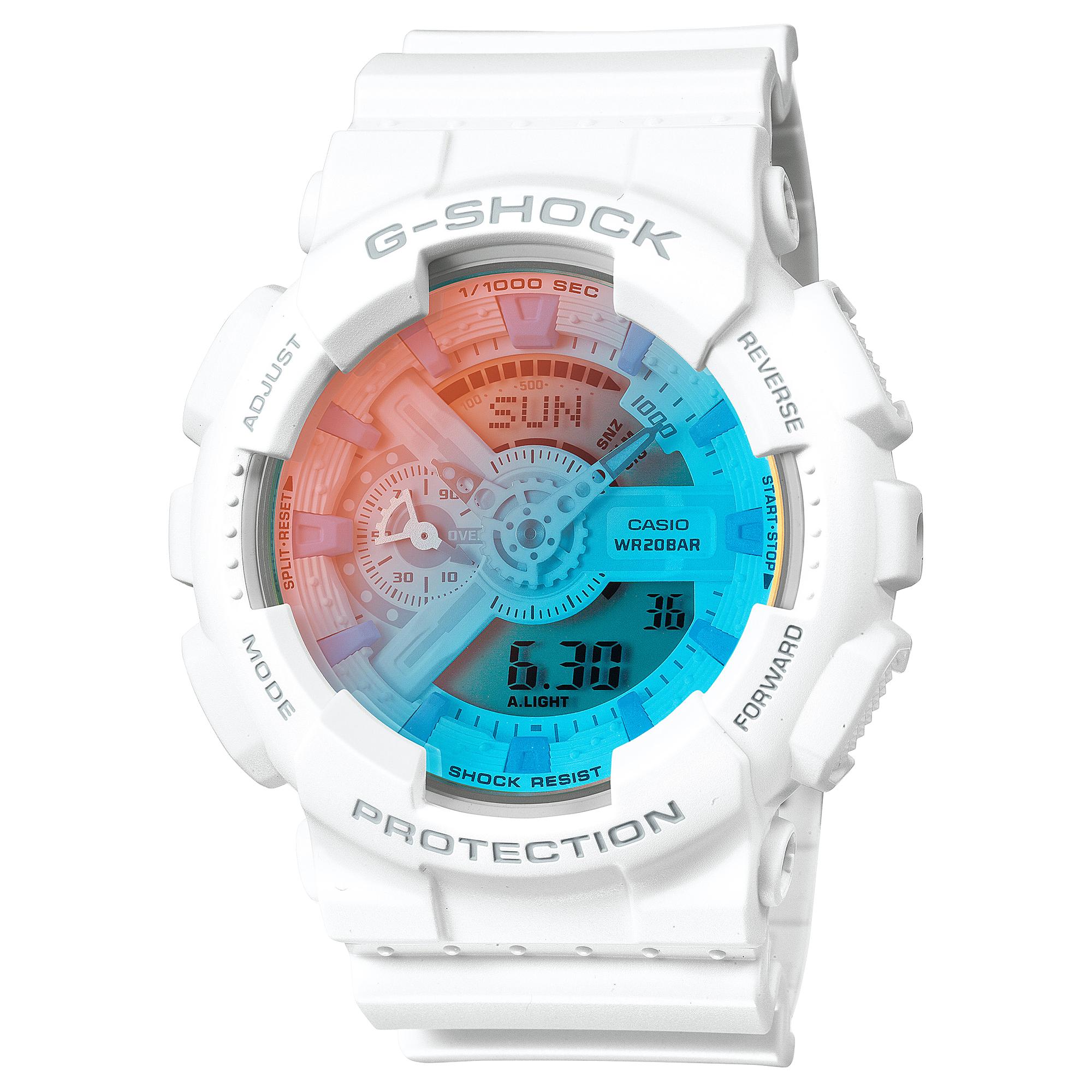 

Casio G-SHOCK Men s Resin 200M Water Resistant Digital Shock Resistant Quartz Watch GA-110TL-7A білий