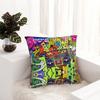 Retro 80er 90er Kissenbezug Polyester Kissenbezug Dekorative Graffiti Musik Dekokissenbezug Zuhause 18'