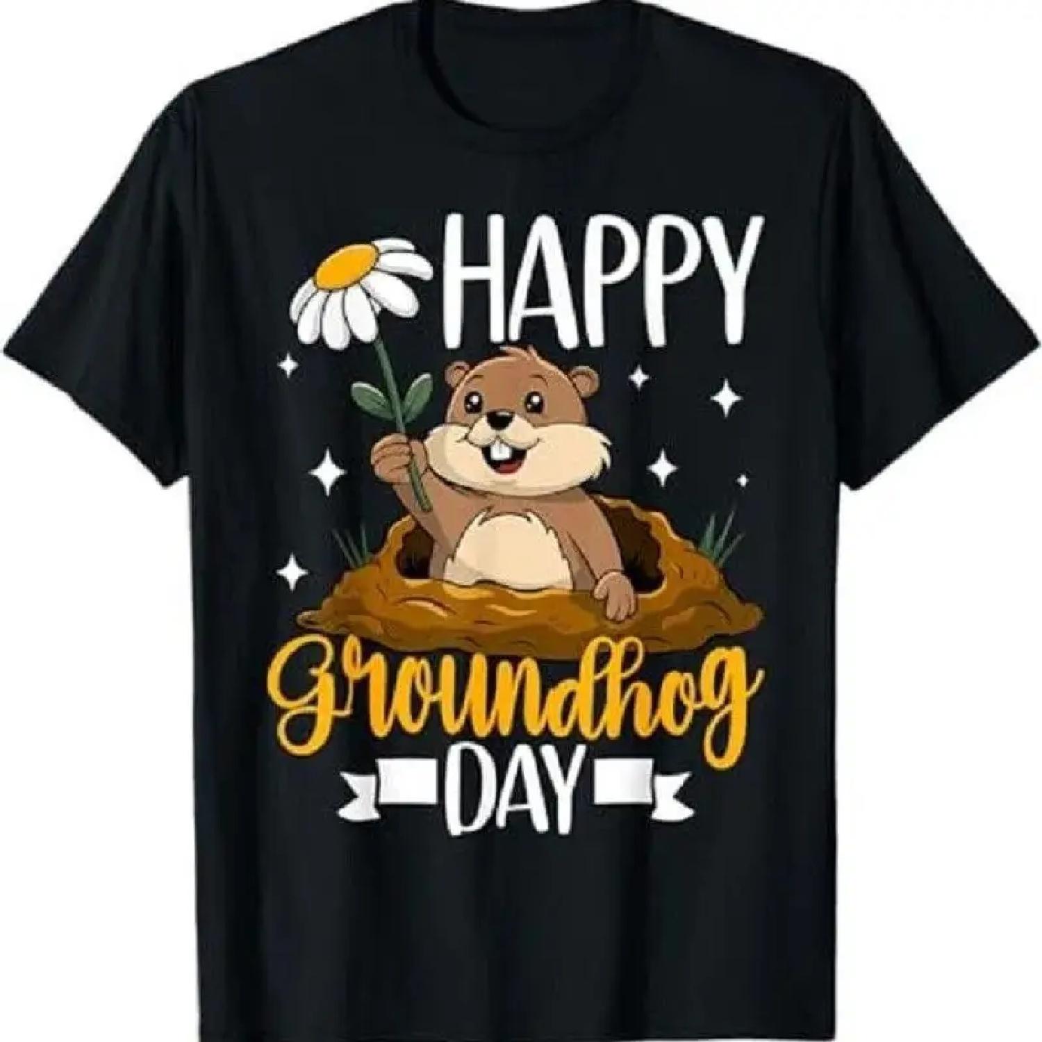 

Happy Groundhog Day 2025 Punxsutawney Phil Groundhog Lover T Shirt XXXXXL різнокольоровий