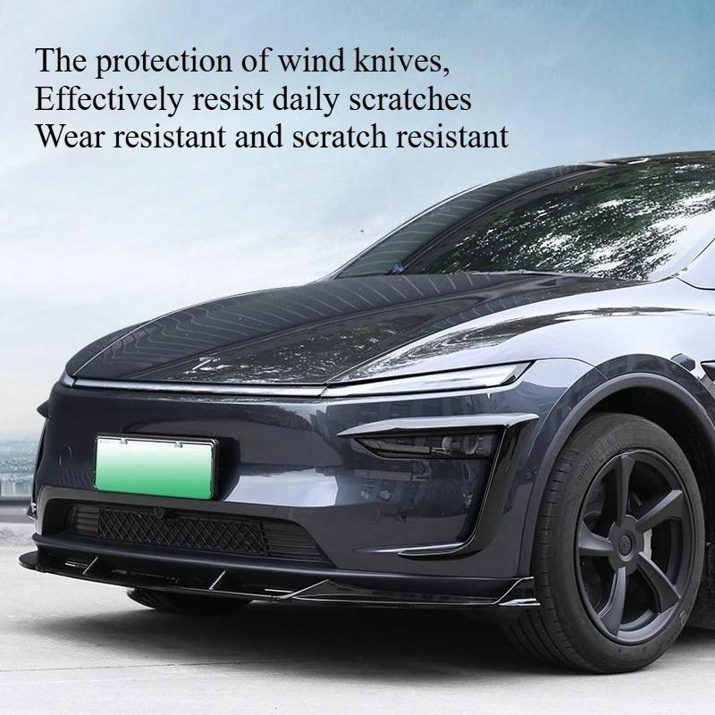 Front Fog Lamp Blade for Tesla Model Y/YL Juniper 2025 Front Bumper Cover Wind Knife ABS Fog Lamp Trim Car Decoration Accessory