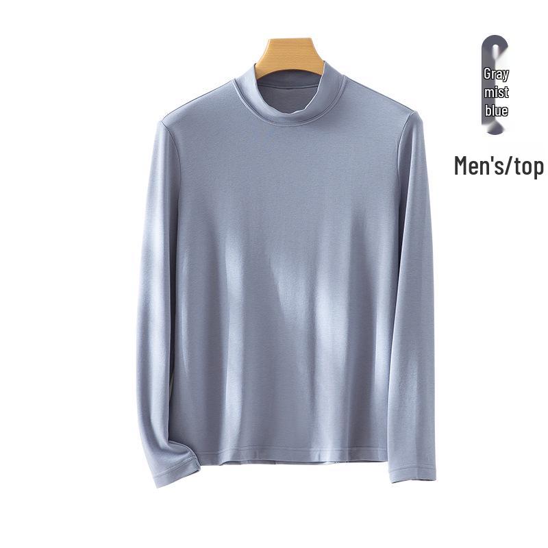 Modal Cashmere Silk Half Turtleneck Long-Sleeve Thermal Top for Women - Versatile Autumn/Winter Wear