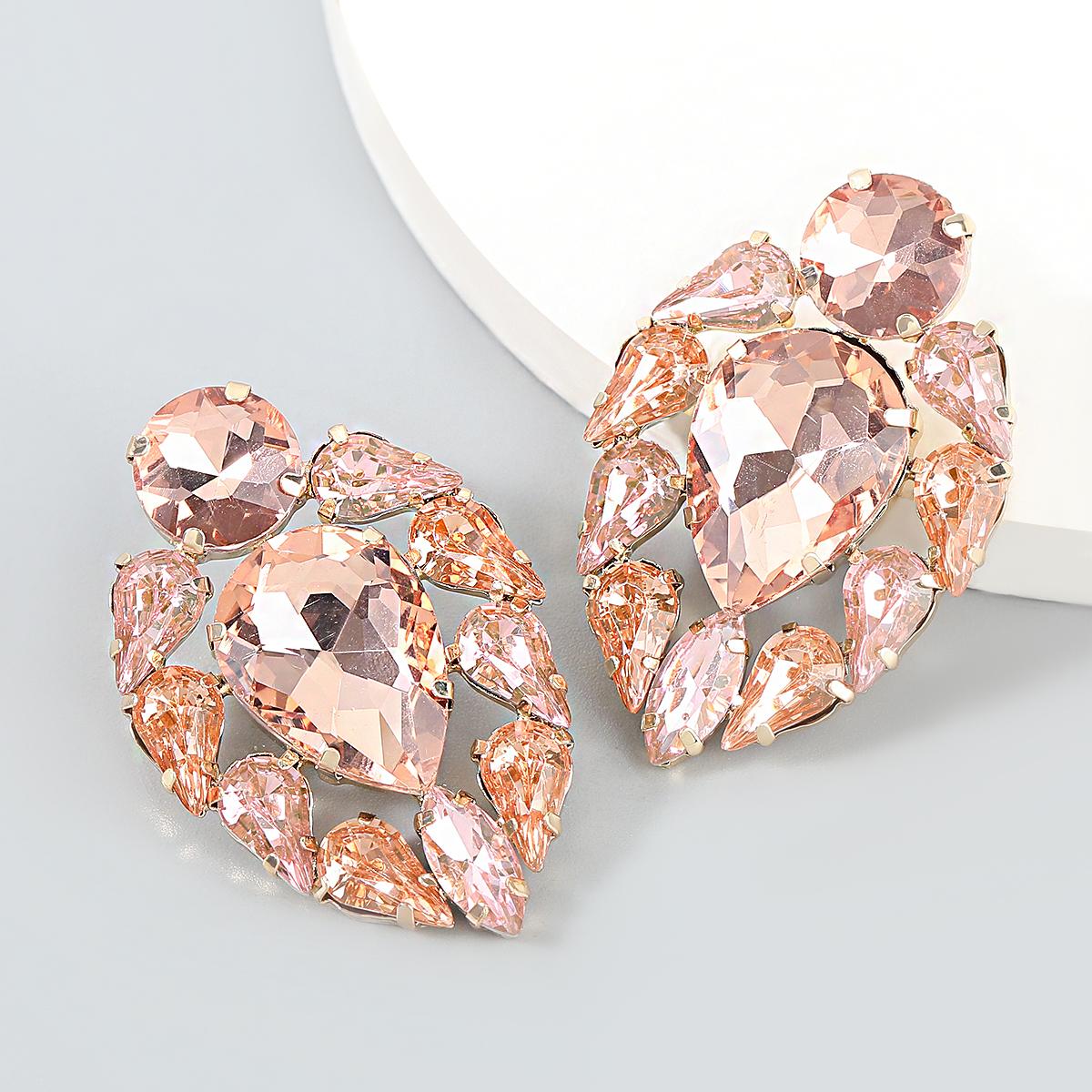 

Новые большие стразы в форме сердца, кулон, женские серьги, вечерние, свадебные, модные ювелирные аксессуары