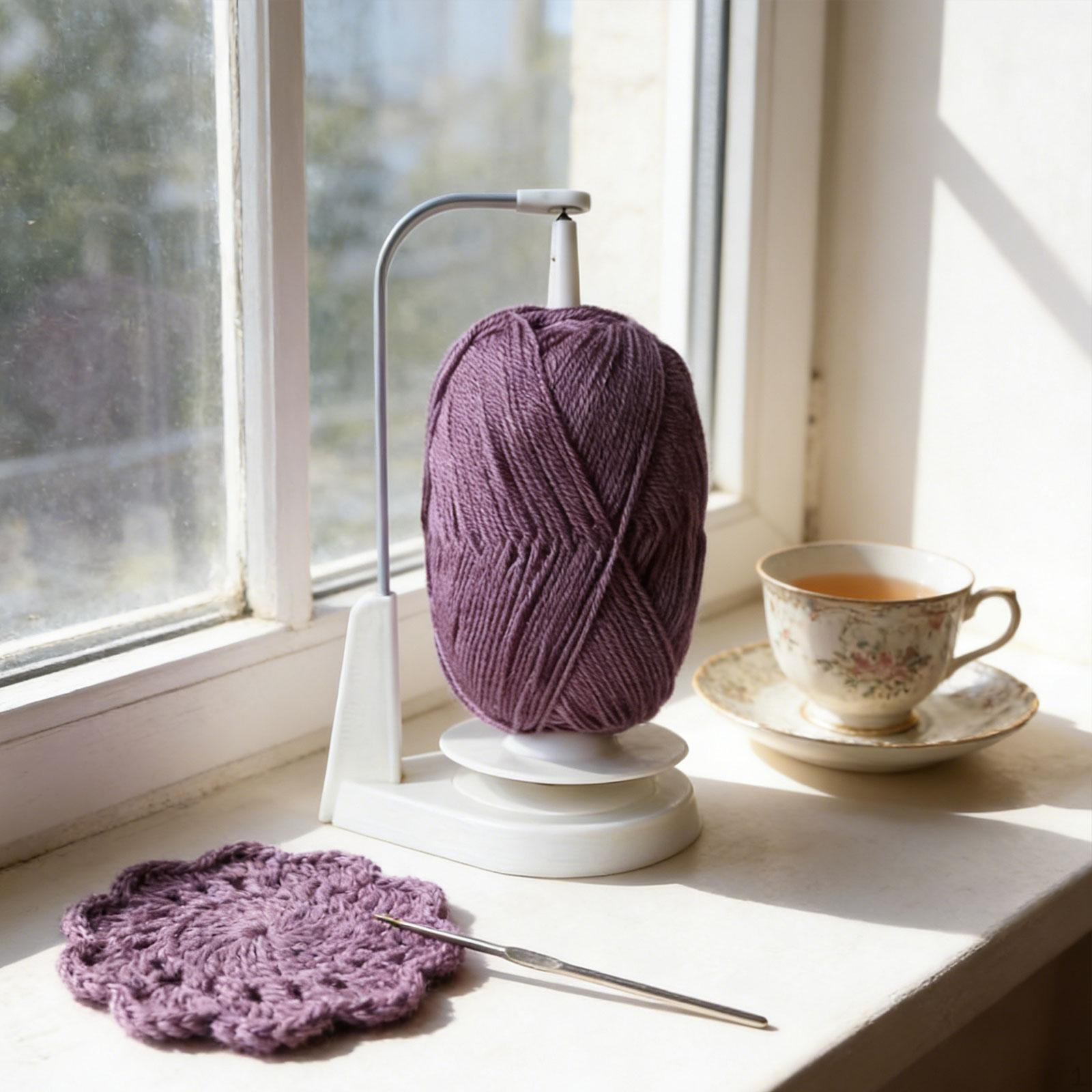 

Yarn Holder Thread Rack Rotatable Easy to Use Practical Crochet Gift Dispenser for Knitting