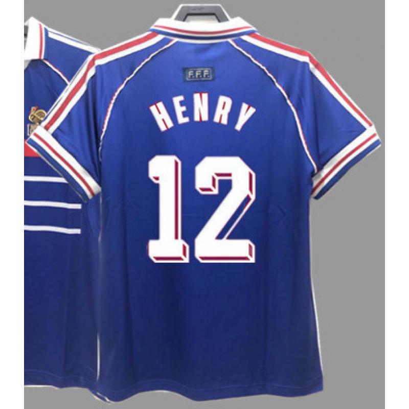 Vintage Jersey Classic Football Jersey National Team Jersey Zidane Henry Mbappe Cantona Ribery Jersey