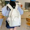 Casual Student Schoolbag Solid Color Nylon Shoulder Bag Sweet Korean Style School Bag  Girls