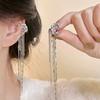 1 Pair Long Tasse Ear Cuff Shiny Zircon Tassel Earring No Piercing Earring  Female Accessories