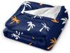 Coconut Palm Tree Throw Blankets All Season Ultra Soft Warm Summer Tropical Theme Fleece Blanket for Home Bed Sofa Couch Chair O