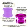Silicone Double Flared Saddle Piercing Jewelry Stretched Ear Plugs Earring Lobe Acrylic External Flesh Tunnel Purple