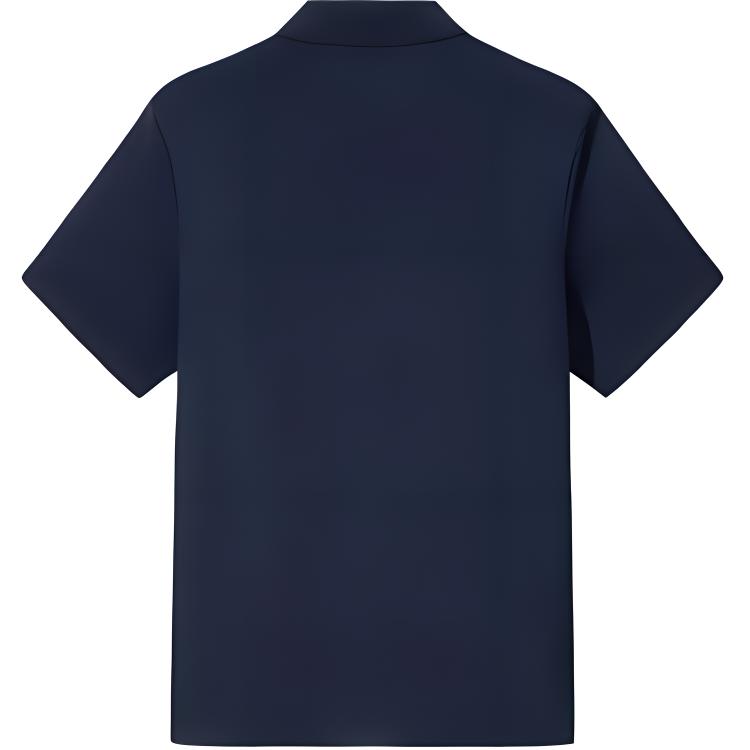 Anta Tréninková série Sportovní ležérní Jednoduchá jednobarevná Mikina Pánská polokošile s krátkým rukávem Polokošile Půlnoční modrá 952527135-8