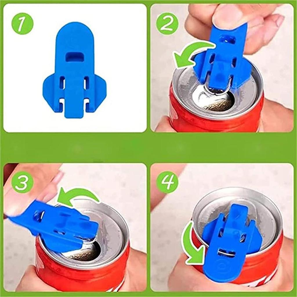 Portable Bottle Opener 6pcs Reusable Easy Can Opener Sealed Drink Beer Cola Opener Lid Remover Kitchen Supplies Camping Tools