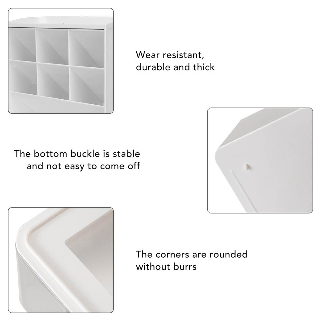 Storage Box Oblique Plug in Design Large Capacity Plastic Pen Holder   Desk Storage Rack