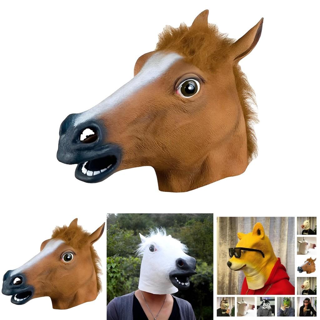 Horse Head Mask Halloween Cosplay Costume Accessory For Adults Scary And Realistic