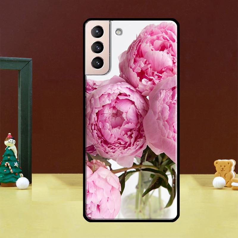 Peonies Beautiful Flower Fundas For Samsung Galaxy S23 S20 FE S21 FE S22 Ultra Note 20 S10e S8 S9 S10 Note 10 Plus Case
