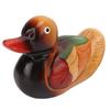 2pcs Color Lasting Wooden Duck Statues Hand Carved Hand Painted Duck Figurine  Home Decor