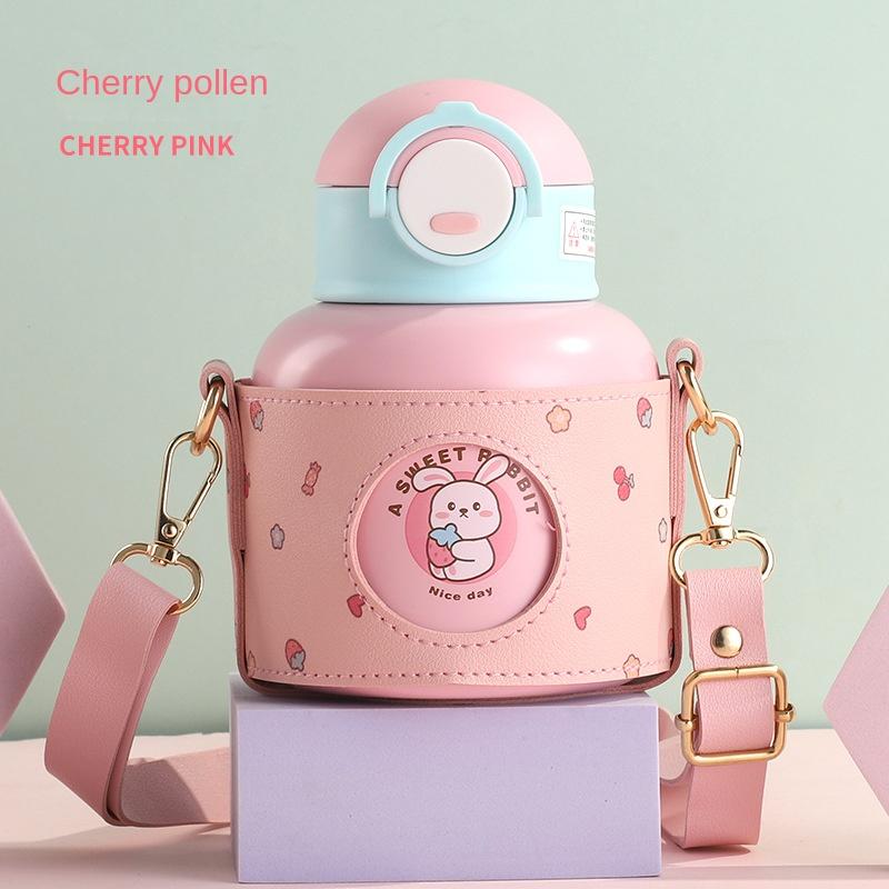 Cartoon Children's Thermos Mug 316 Stainless Steel Vacuum Student Bounce Cup with Straw