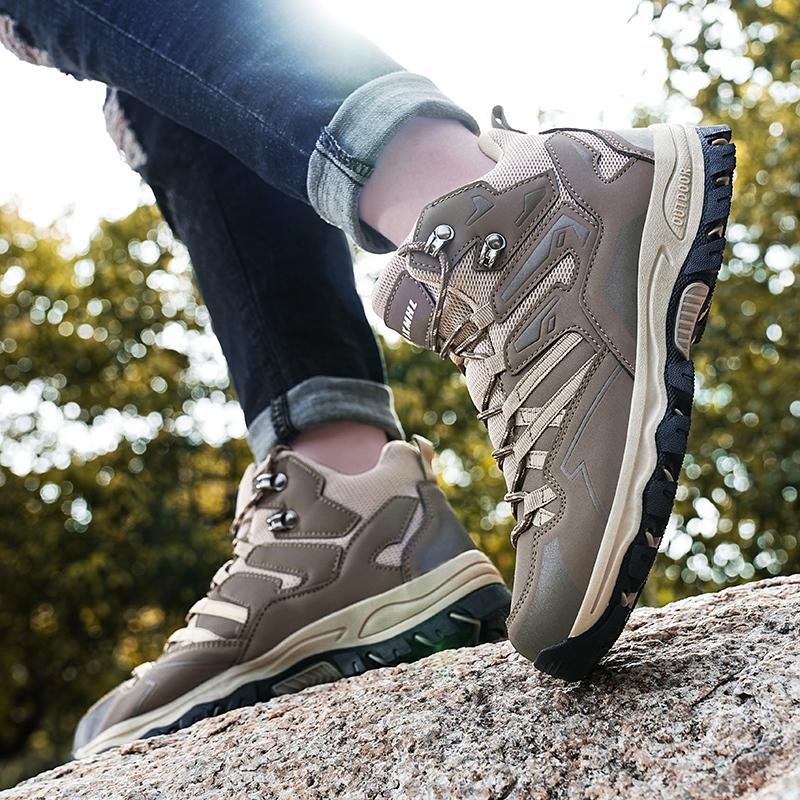 Neue Herrenstiefel Mode Outdoor Stiefel Atmungsaktive Wanderstiefel Herbstschuhe Turnschuhe leichte rutschfeste Herren Desert Stiefeletten