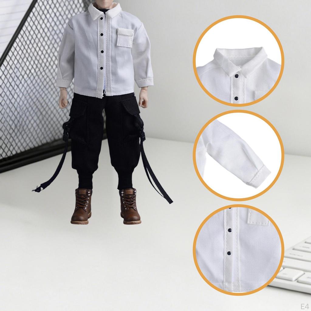 1/12 Action Figure Clothes Doll Shirt Mini Fashion Photo Prop Miniature Clothing for 6" Male