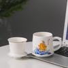 Guochao Style Ceramic Teacup with Filter - Chinese Tea & Water Separation, Customizable Logo for Office Gift