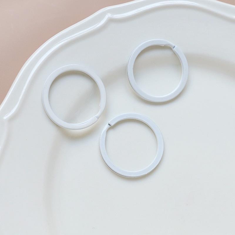 Macaron Color Heart Ring Keychain Clasp for DIY Jewelry, Bracelets, and Phone Chains