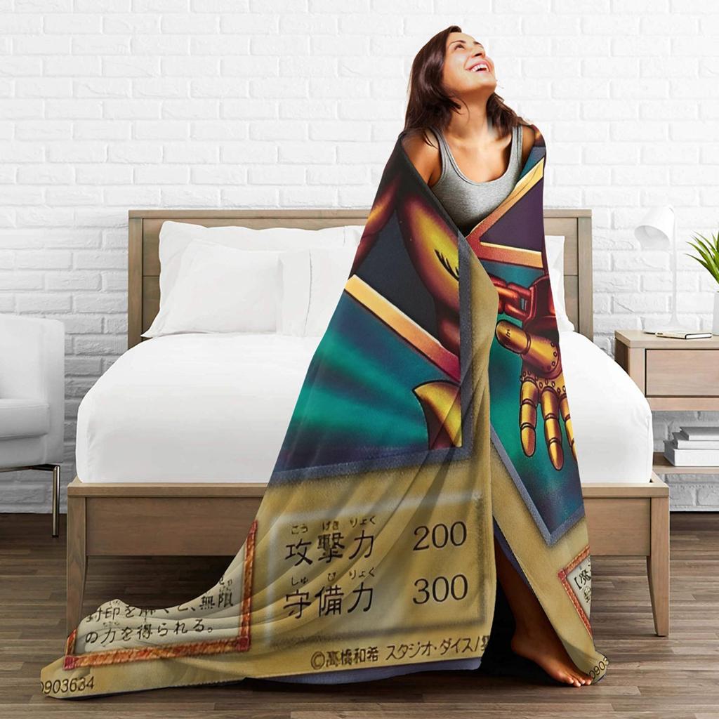 Soft Blankets Camping Anime Yu Gi Oh Card Bedding Throws Flannel Bedspread For Home Decor Aesthetic Sofa Bed Cover